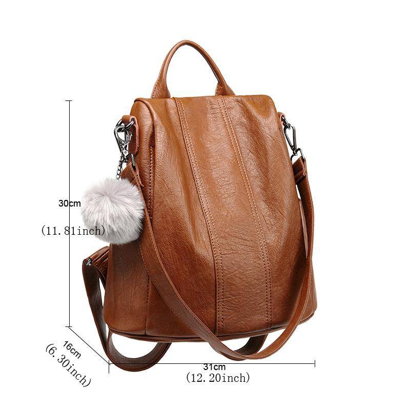 Anti-Theft Multifunction Leather Backpack Backpacks & Bags Anti-Theft Multifunction Leather Backpack Backpacks & Bags