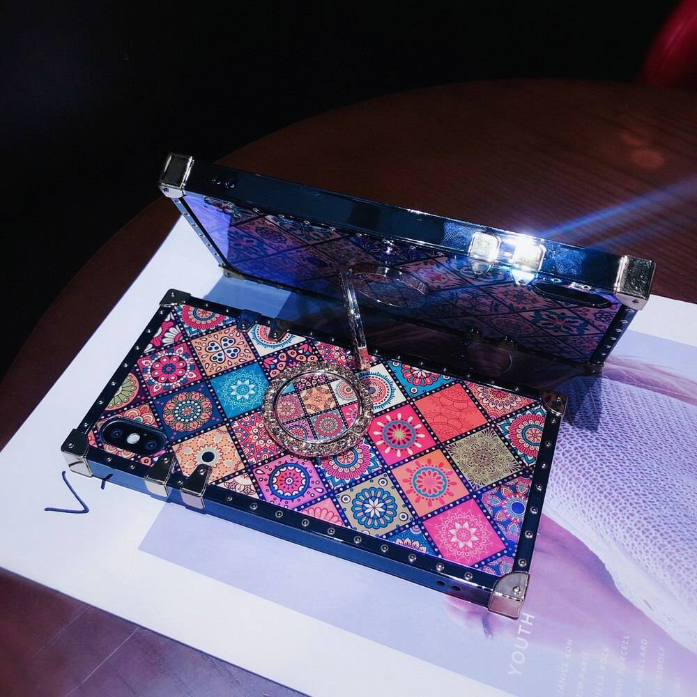 Bohemian Retro Crystal Bracket Phone Case for iPhone Phone Accessories Bohemian Retro Crystal Bracket Phone Case for iPhone Phone Accessories