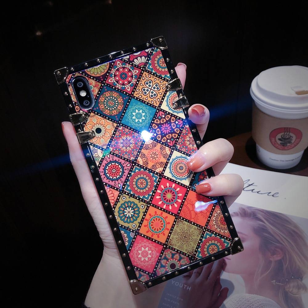 Bohemian Retro Crystal Bracket Phone Case for iPhone Phone Accessories Bohemian Retro Crystal Bracket Phone Case for iPhone Phone Accessories
