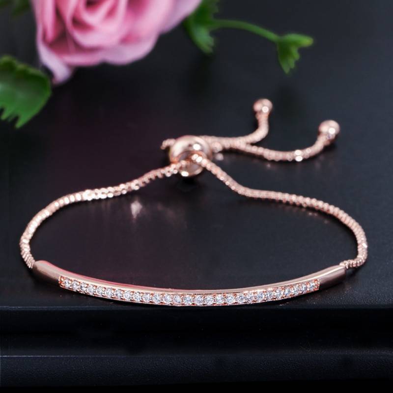 Adjustable Stackable Cubic Zirconia Delicate Bracelet Jewelry Adjustable Stackable Cubic Zirconia Delicate Bracelet Jewelry