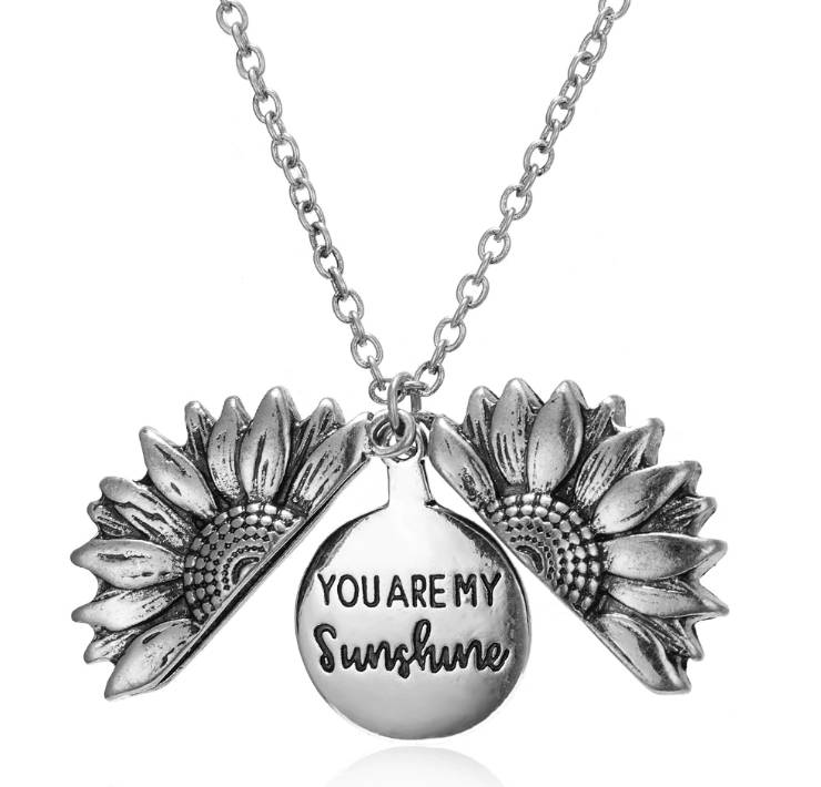 You Are My Sunshine Sunflower Pendant Necklace Jewelry You Are My Sunshine Sunflower Pendant Necklace Jewelry