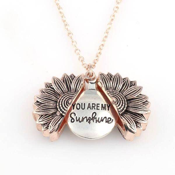 You Are My Sunshine Sunflower Pendant Necklace Jewelry You Are My Sunshine Sunflower Pendant Necklace Jewelry