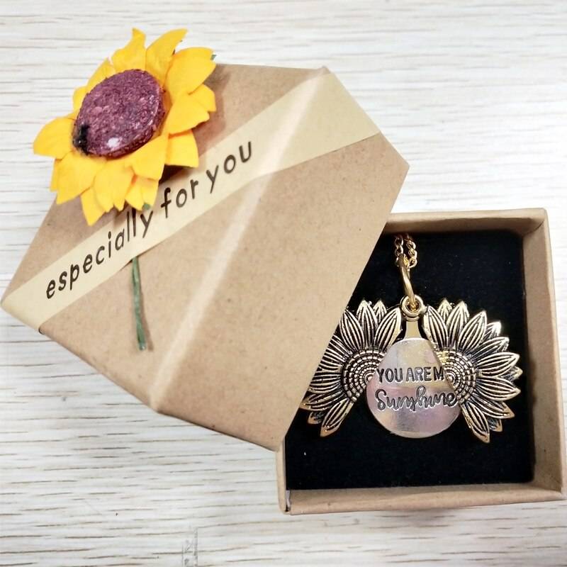 You Are My Sunshine Sunflower Pendant Necklace Jewelry You Are My Sunshine Sunflower Pendant Necklace Jewelry