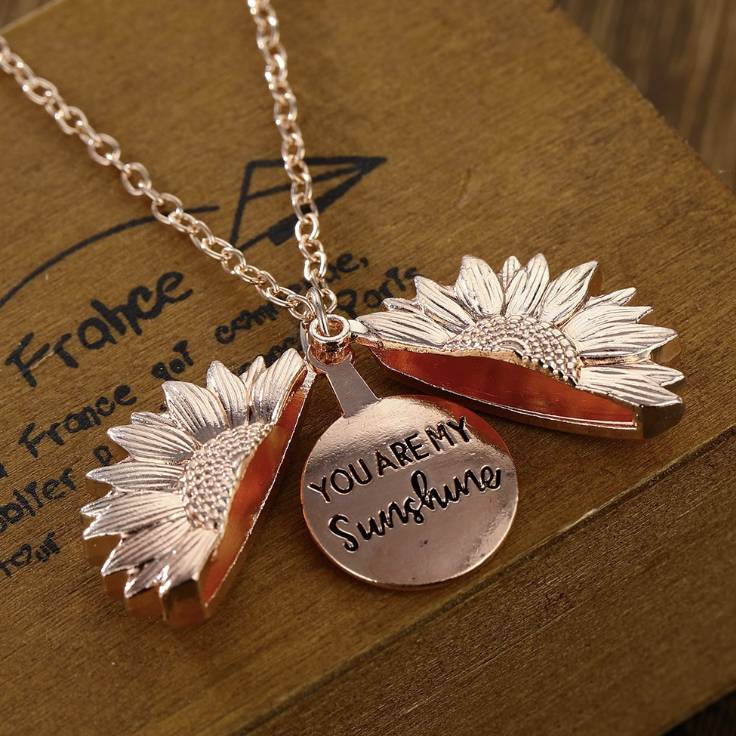 You Are My Sunshine Sunflower Pendant Necklace Jewelry You Are My Sunshine Sunflower Pendant Necklace Jewelry