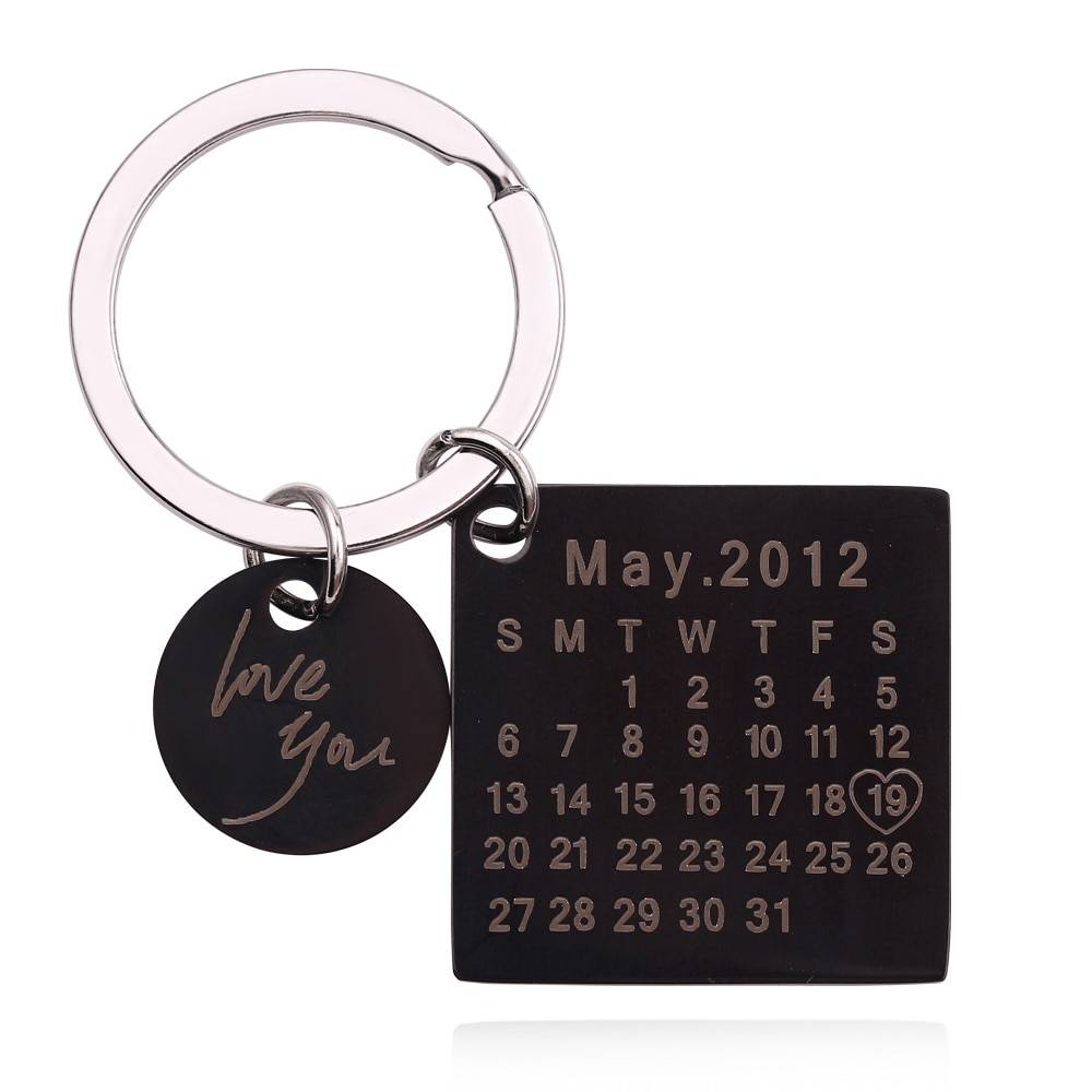 Personalized Love Calendar Keychain Jewelry Personalized Love Calendar Keychain Jewelry