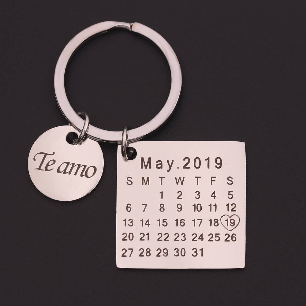 Personalized Love Calendar Keychain Jewelry Personalized Love Calendar Keychain Jewelry