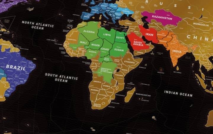 Deluxe Scratch Off World Map Home Goods Deluxe Scratch Off World Map Home Goods