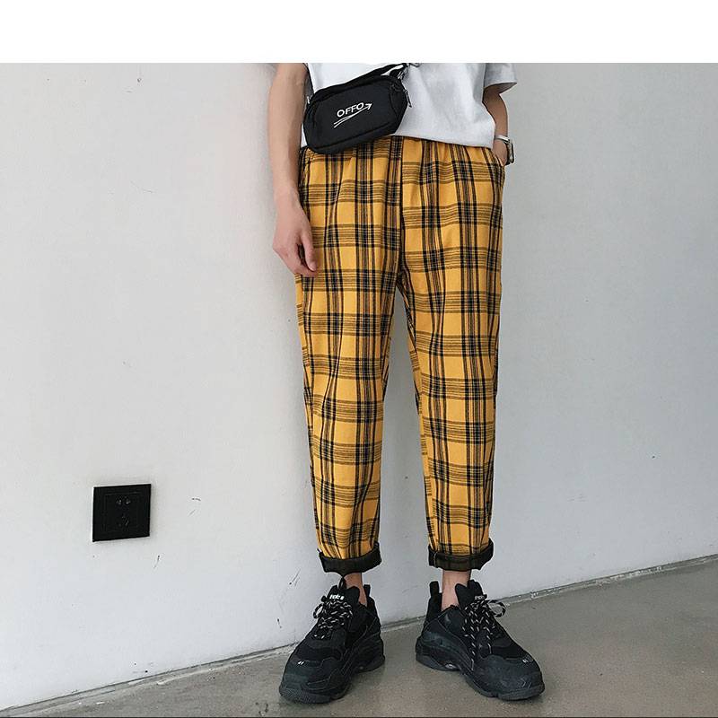 Streetwear Casual Plaid Joggers Apparel Streetwear Casual Plaid Joggers Apparel