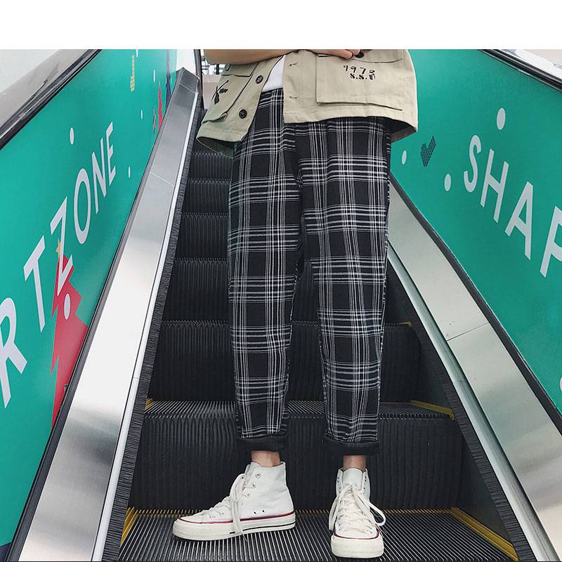 Streetwear Casual Plaid Joggers Apparel Streetwear Casual Plaid Joggers Apparel