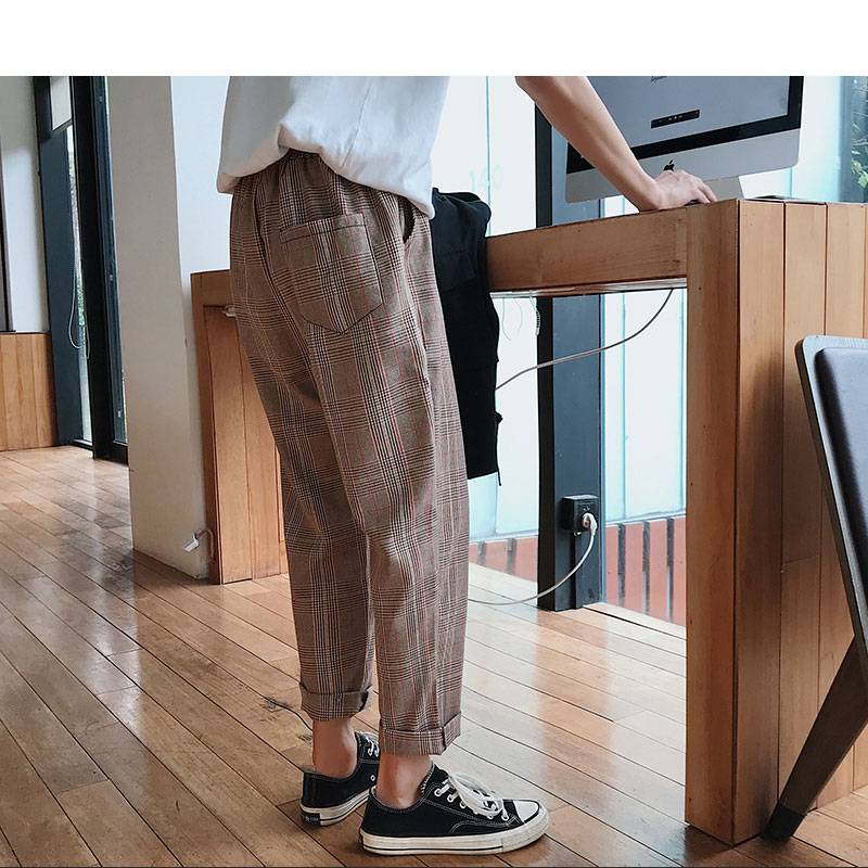 Streetwear Casual Plaid Joggers Apparel Streetwear Casual Plaid Joggers Apparel