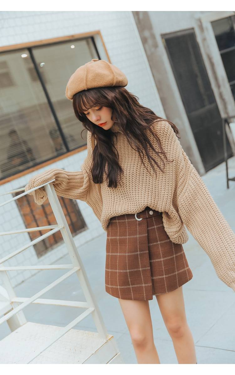 Woolen Vintage Plaid Skirt Apparel Woolen Vintage Plaid Skirt Apparel