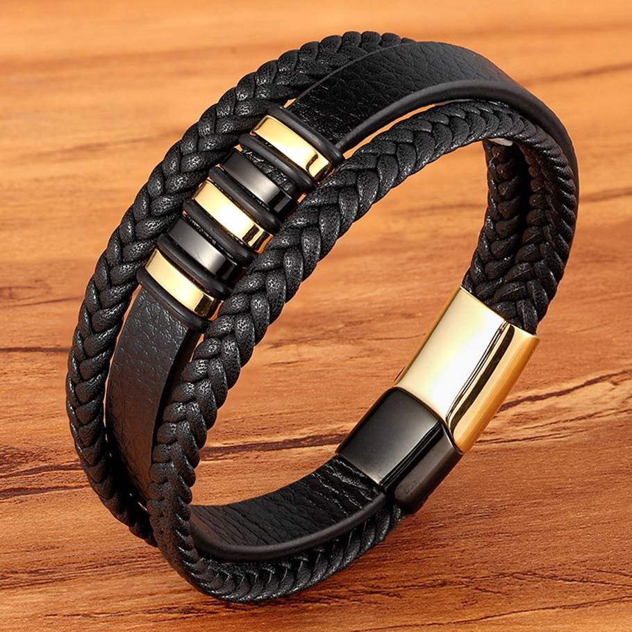 Stylish Genuine Leather Bracelets For Men Jewelry Stylish Genuine Leather Bracelets For Men Jewelry