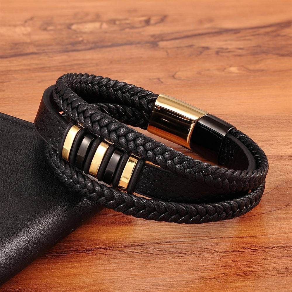 Stylish Genuine Leather Bracelets For Men Jewelry Stylish Genuine Leather Bracelets For Men Jewelry